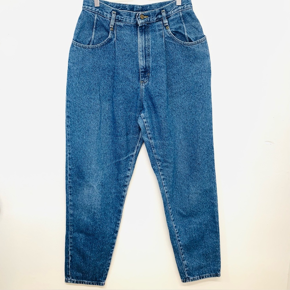 Vintage 90s Y2K LL Bean Mom Jeans Woman‎ Stone Wash Pleats 100% Cotton Made USA